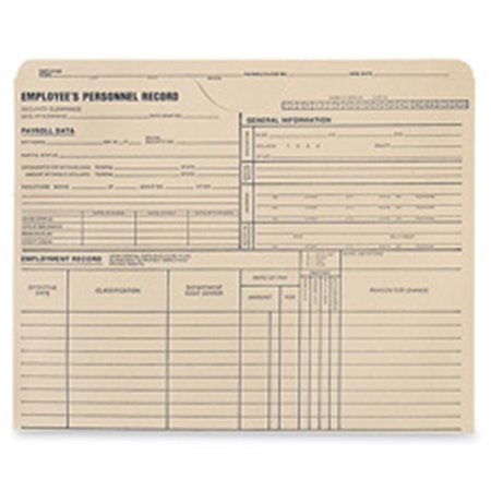 QUALITY PARK Products Personnel Record Jacket- Flat Exp- 9-.50in.x11-.75in.- QU463510